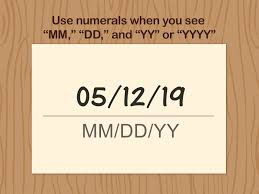 Date format instruction card showing how to write a cheque correctly, including fields for date, payee, amount, and signature.