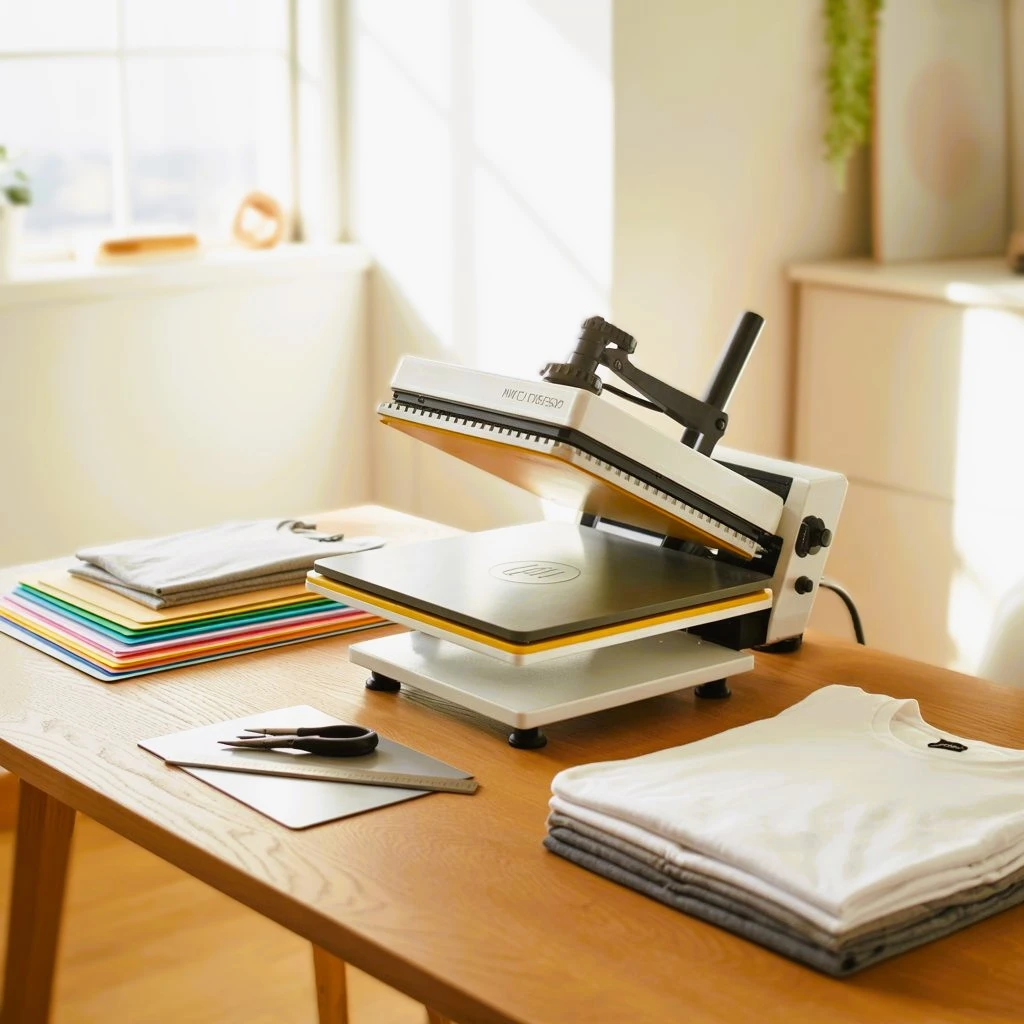 Home t-shirt business setup with heat press 2026