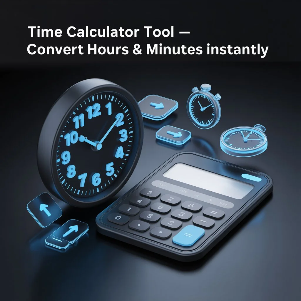 Minutes to hours converter with instant results-Time Calculator